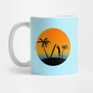 sanset surfing beach Mug